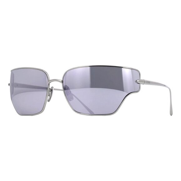 New LOEWE Signature Silver Wraparound LW40150U/S 16C Sunglasses Women - Picture 1 of 4
